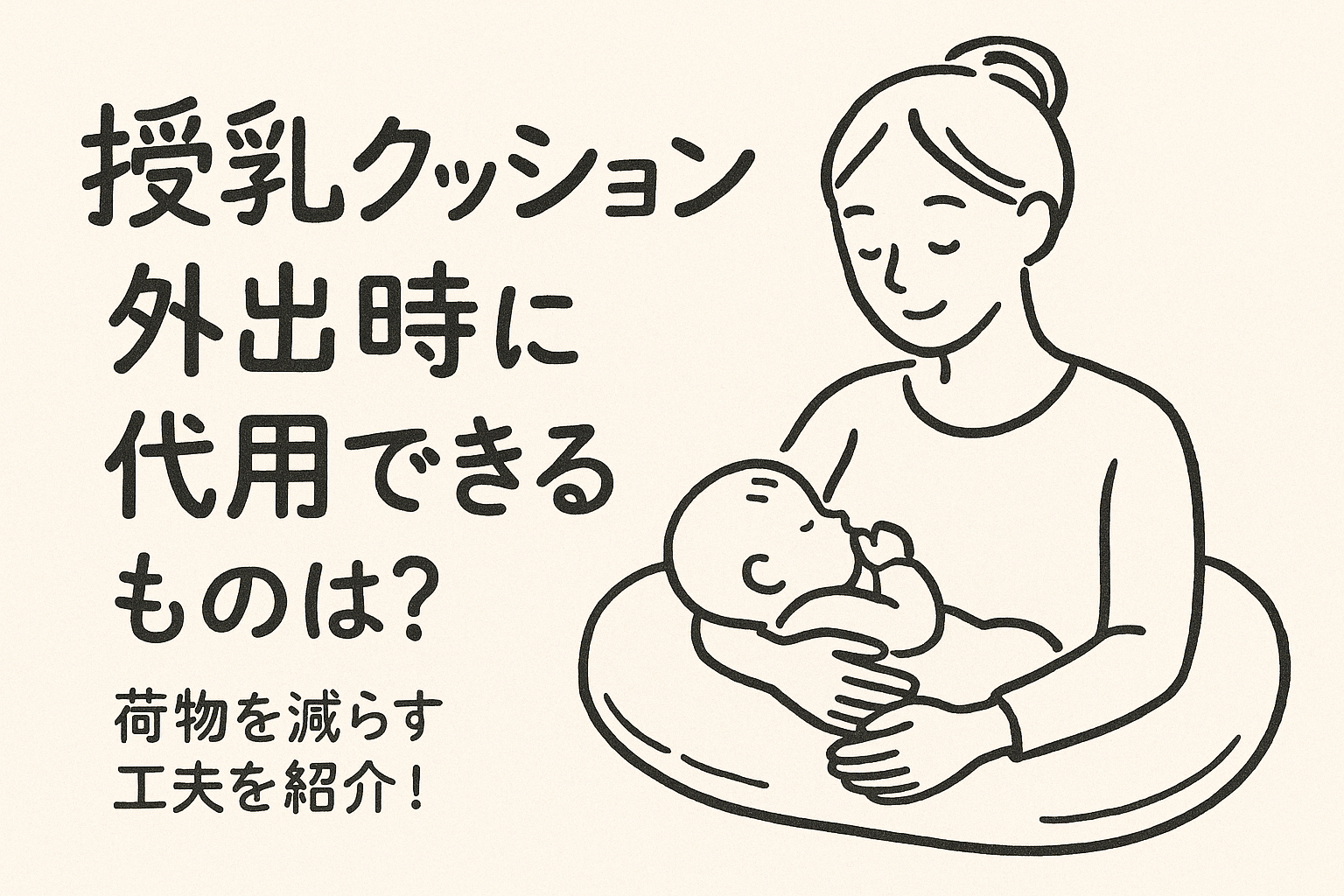 授乳クッション外出時に代用できるものは？荷物を減らす工夫を紹介！