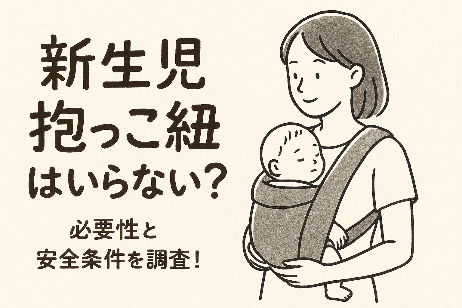 新生児抱っこ紐はいらない？必要性と安全条件を調査！