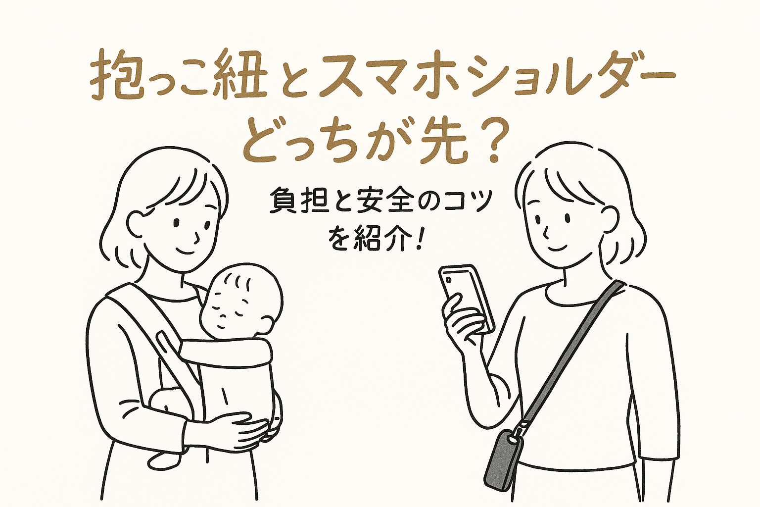 抱っこ紐とスマホショルダーどっちが先？負担と安全のコツを紹介！