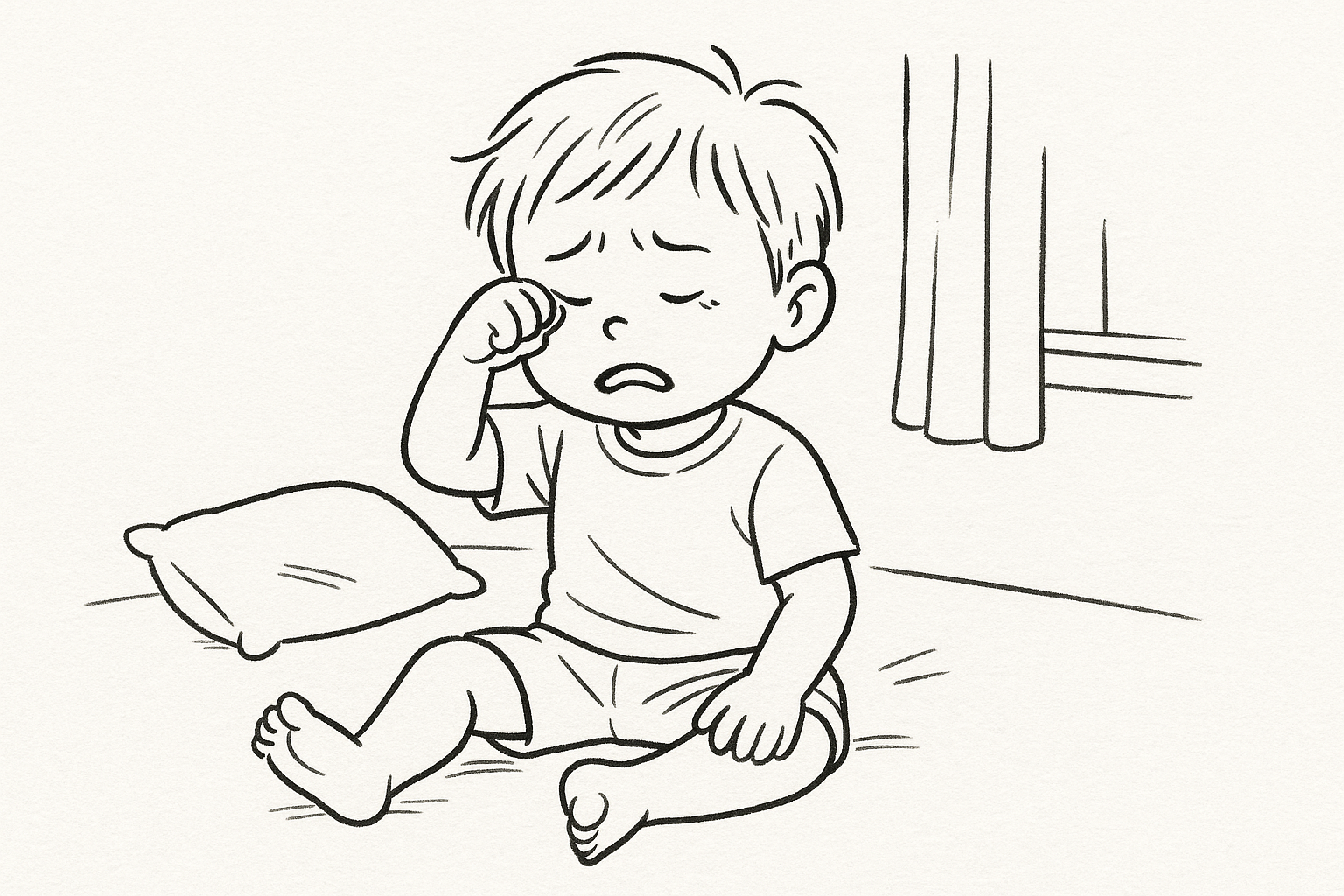 夕方ぐずりは「睡眠不足のサイン」かもしれません
